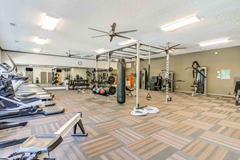 24-Hour fitness center with free weights
